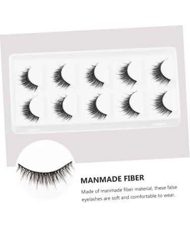 FRCOLOR 5 Pairs Short False Eyelashes Hair Eyelashes Natural Look Eyelashes False Lashes Handmade Eyelashes Natural Eyelashes 3d Eyelashes Make up Extend Artificial Fiber 6d 3.3x1.1x0.5cm Black - Buy Online on GoSupps.com
