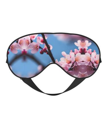 Plum Blossom Print Ultra-Soft Light-Blocking Eye Mask for Optimal Comfort and Restful Sleep
