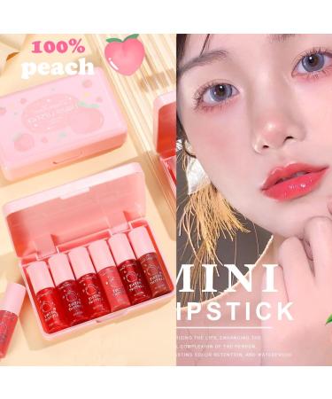 Liquid Tint Stain - 6 Colors Korean Lip Gloss | Moisturizing Multi-Use Lip & Cheek Tint | Long-Lasting Non-Stick Cup Vivid Peach Color - Buy Online on GoSupps.com
