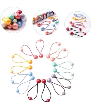 minkissy 28 Pairs Headband Color Hair Tie Hair Ponytail Girl Hair Ties Elastic Hair Bands Hair Ties for Girls Ponytail Holders Girls Hair Rope Hair Balls for Girls Hair Hair Rope Bead - Buy Online on GoSupps.com