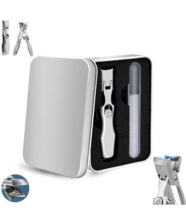 Lux German Grip Nail Clippers Toe Nail Clippers for Thick Nails Portable Ultra Sharp Nail Clippers Ultra Sharp Stainless Cumuul Nail Clipper with Catcher for Men Women Sliver