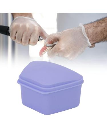 Buy Waterproof Denture Box - Portable Orthodontic Plastic Container (Purple) for Home Use - Secure Locking Design | International Shipping Available - Buy Online on GoSupps.com