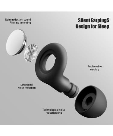 Buy Noise Cancelling Ear Plugs for Sleeping - Reusable Silicone - Perfect -27dB Noise Reduction - Hearing Protection for Study & Work - 4 Sizes XS/S/M/L - Black - Buy Online on GoSupps.com