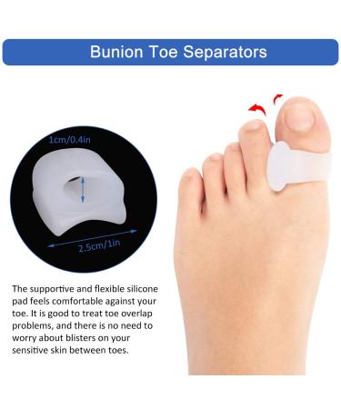 Toe Spreader Set for Hallux Valgus | Silicone Toe Separator & Hammer Toe Correction - Unisex Solution - Buy Online on GoSupps.com