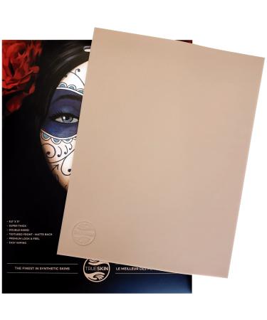 TrueSkin Tattoo TrueSkin Fake Skin for Tattoo Practice - 8.5 x 11 Tattoo Skin - Tattoo Practice Skin - Microblading Practice Skin 8.5in x 11in, 5mm, 330g