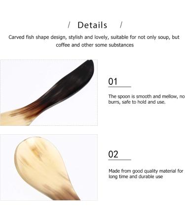 Buy Healifty Horn Spoon - Multi-Purpose Carving Style Kitchen Utensil for Soup Sugar and Coffee - International Shipping Available - Buy Online on GoSupps.com