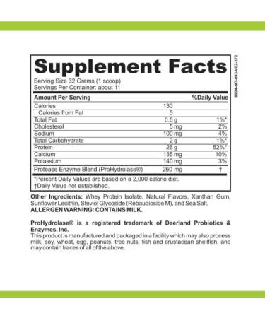 Low FODMAP Elemental Diet Protein Powder | IBS & SIBO Support | Keto Paleo Gluten-Free Whey Isolate | ProHydrolase Digestive Enzymes | All-Natural Vanilla - Buy Online on GoSupps.com