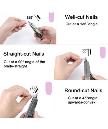 Portable Stainless Steel Acrylic Nail Clipper for False Nail Art - Black - Buy Online on GoSupps.com