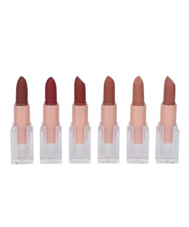 Matte Lipstick Lipstick Square Tube Long Lasting Moisturizing Lip Makeup for Girls for Daily Makeup (Set B)