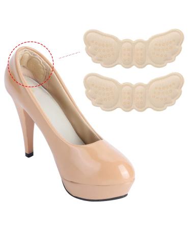 5 Pair WingShaped Heel Sticker Nonslip AntiWear Heel Patch Heel Cushion Pads SelfAdhesive Heel Grips Feet Care Accessories for Improved Shoe Fit and Comfort (Skin Tone Thin Skin tone thin version (thickness about 3mm)