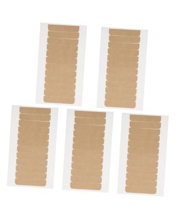 MERRYHAPY 5 Sheets Double-sided Tape Hair Extension Holder Hair Extension Supplies Hair Wigs Accessories Invisible Lace Wig Front Lace Wig Double Side Tape Double Sided Tape Strips Adhesive 2X0.5X0.1CM Khaki