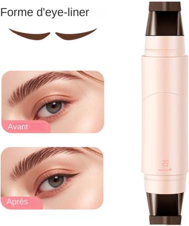 Rotating eyeliner pen multifunction stamp liquid color durable quickdrying easy to apply for precise lines perfect accents for the eyes Cosmetics Brown - Buy Online on GoSupps.com