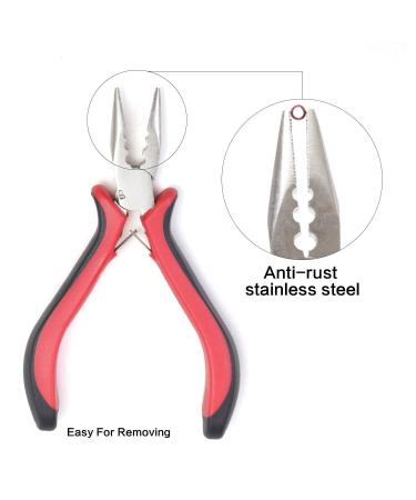 Professional Hair Extensions Tools Kit with 500 Micro Ring Beads, Plier, Hook Needle, Clips - for Fairy Hair Tinsel Strands - Buy Online on GoSupps.com