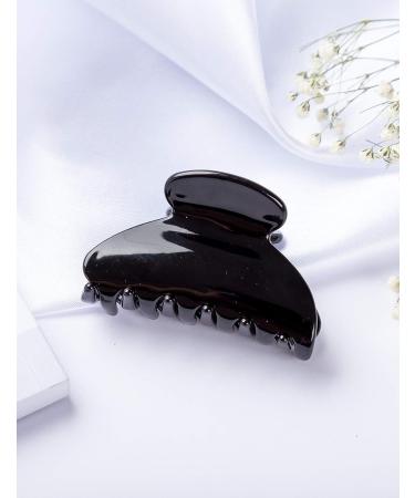 Prettyou Handmade Celluloid Acetate French Design Barrette Hair Claw - Classic Black - Buy Online on GoSupps.com
