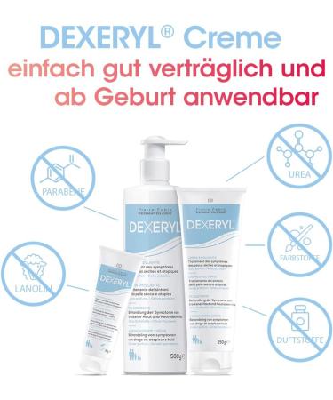 Dexeryl Cream 500g - Effective Care for Dry Skin Neurodermatitis Relief Paraben-Free & Fragrance-Free - Buy Online on GoSupps.com