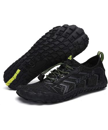 UBFEN Water Shoes for Men and Women - Quick Dry Barefoot Aqua Shoes for Beach Sports and Water Activities - Black - Buy Online on GoSupps.com