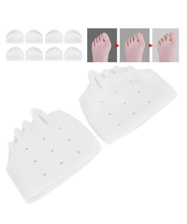 Milltrip Bunion Corrector Toe Separators - 5 Holes Hallux Valgus Corrector High Elasticity SEBS Foot Straightener (White) - International Shipping Available - Buy Online on GoSupps.com