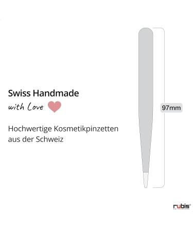 Rubis Safety Tweezers Round - Skin-Friendly Eyebrow Plucking Tweezers with Rounded Tip for Precision Grooming - International Shipping Available - Buy Online on GoSupps.com