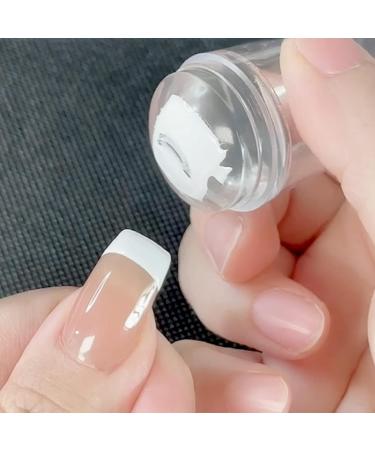 Silicone Nail Stamper French Nail Tips Clear Silicone Jelly Nail Art Stamper Double Head Transparent Jelly Stencil Manicure Silicone Nail Stamper French Tip with Scraper for Nails Manicure Tool 2 set - Buy Online on GoSupps.com