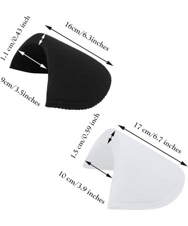4 Pairs Set-in Shoulder Pads for Women Men Blazer Suit Coat Jacket - Sewing Foam Sponge Enhancers (2 Black + 2 White) - Buy Online on GoSupps.com