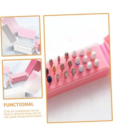 2pcs grinding head storage box nail drill bit container nail bit display holder nail bit organizer para u as nail drill bits container product plastic small round hole 8x7.2cm As Shown - Buy Online on GoSupps.com