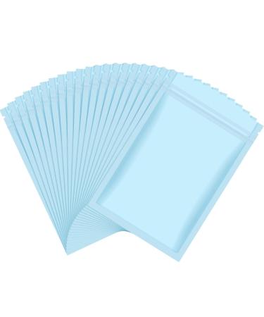 100 Pieces Storage Bags Holographic Packaging Bags Storage Bag for Food Storage (Light Blue 4 x 6 Inch) 4 x 6 Inch Light Blue