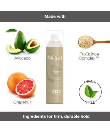 ABBA Firm Finish Hair Spray 8 Fl Oz - Strong Hold Styling Spray - Buy Online on GoSupps.com