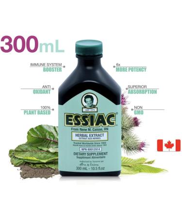 ESSIAC All-Natural Herbal Liquid Extract 300ml Bottle | Powerful Antioxidant Blend to Help Promote Overall Health & Well-being | Original Formula from 1922 - Buy Online on GoSupps.com