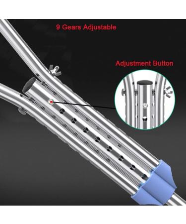 Medical Adult Underarm Crutches Height Adjustable Walking Underarm Crutches Stainless Steel Heavy Duty Crutches (Size : M(1 Pair)) Anniversary Lucky Star - Buy Online on GoSupps.com
