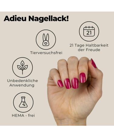 Original Miss Sophie Nail Foils - Cherry Pie | 24 Ultra-Thin Red Nail Polish Strips for Finger & Toenails | Perfect for Natural Acrylic Gel & Shellac Nails - Buy Online on GoSupps.com