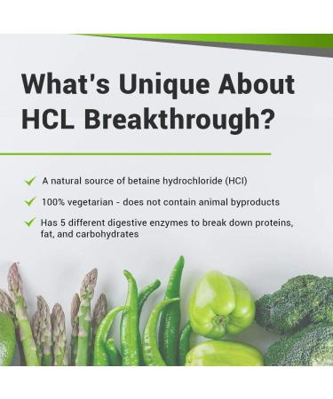 BiOptimizers HCL Breakthrough - Natural Betaine Hydrochloride Digestive Enzymes Supplement (90 Capsules) - Buy Online on GoSupps.com