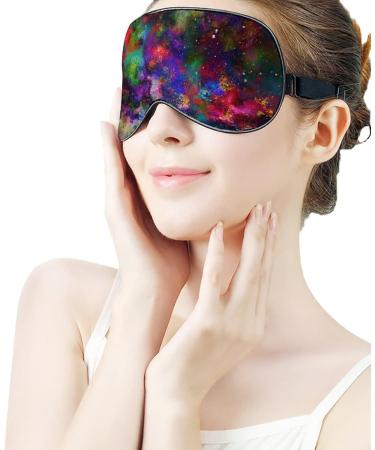 Galaxy Space Nebula Star Sleep Mask for Women | Adjustable Eye Shades & Elastic Strap - Buy Online on GoSupps.com