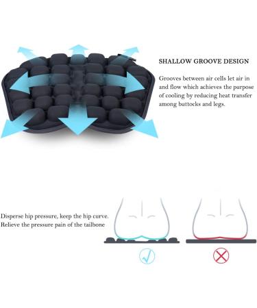 Air Inflatable U-Shaped Seat Cushion - Tailbone Pain Relief Pad for Car  Office Chair & Wheelchair - Coccyx Cushion Sciatica Pillow (Black) - Buy Online on GoSupps.com