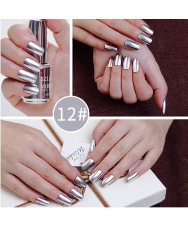 Wishwin Mirror Effect Nail Polish 8 Color UV LED Metallic Shiny Metal Nail Art Gels Nail Art Tool 18ml - Buy Online on GoSupps.com