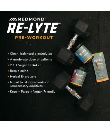 REDMOND Re-Lyte Pre-Workout Drink Mix Blueberry Lemonade 15.87oz - Buy Online on GoSupps.com