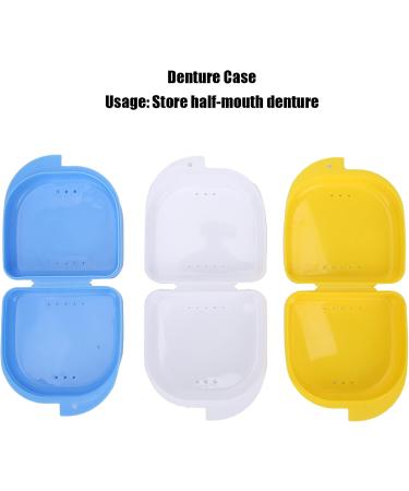 Prohese Dinner Dentures Box | 3-Piece Orthodontic Retainer Etui | Crescent Sparkling Storage Container for Outdoor & Home Use - Buy Online on GoSupps.com