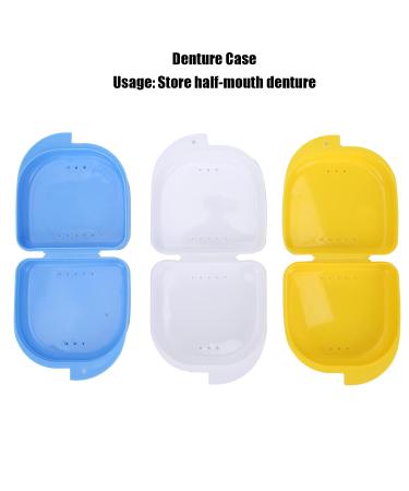 Denture Storage Container with Ventilation System - 3 Color Options | Travel-Friendly Denture Case - 3 Plastic Pieces - Buy Online on GoSupps.com