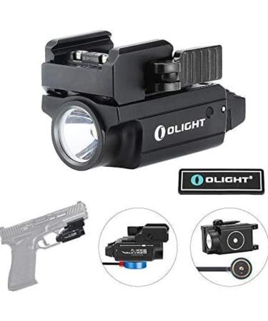 OLIGHT PL-Mini 2 Valkyrie 600 Lumens Magnetic USB Rechargeable Compact Weaponlight with Adjustable Rail, High Performance CW LED Tactical Flashlight with Built-in Battery Black