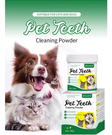 Teeth Cleaning Powder for Dogs & Cats Dog Plaque & Tartar Remover Dental Care for Pets Mouth Gum Health Natural Breath Freshener to Help Plaque Off Oral Care& Dental Cleaning - 100g - Buy Online on GoSupps.com