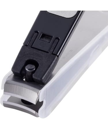 Kai Nail Clippers 001M - Black Stainless Steel Fingernail & Toenail Clipper with File & Catcher for Adults | Made in Japan - Buy Online on GoSupps.com