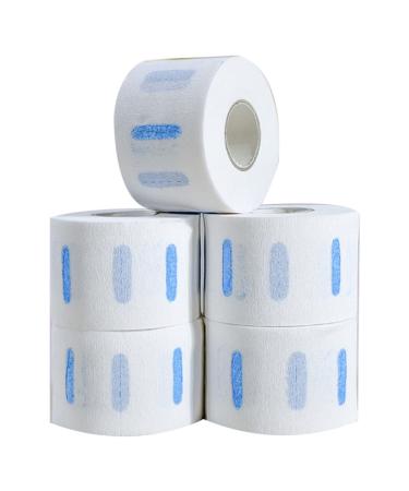 Hairdresser bibs paper stripes of the neck 5 rolls Professional stretchy hairdressing stripes paper hairdresser Tool for hair cuttisign neck stripes hair cutting edge (white)
