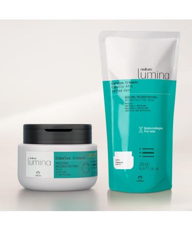 Natura Linha Lumina Reconstruction Mask for Curly Hair - 250ml | Shop Internationally - Buy Online on GoSupps.com