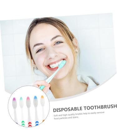 Gleavi 60pc Travel Toothbrushes - Disposable Soft Bristles Individually Packaged Charcoal Toothbrushes in Assorted Colors | Perfect for Travel & Hygiene - Buy Online on GoSupps.com