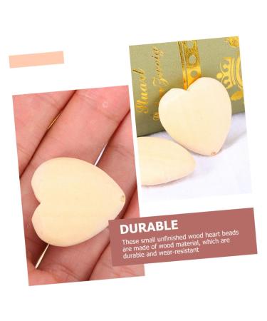 Ibasenice 150 PTH Unfinished Peach Herz Heart Wood Pearls - Loose Pearl Spacer Beads for Jewelry Making & Home Decor - Buy Online on GoSupps.com