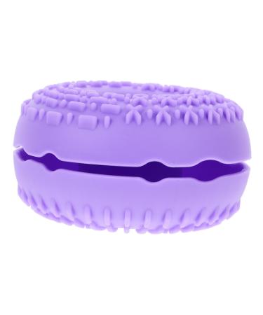 Healeved Makeup Brush Cleaner Pad Makeup Sponge Cleaners Make up Cleaner Make up Sponge Cleaner Makeup Brush Cleaner Mat Make up Brush Cleaner Cleanser Usb Silica Gel Purple Silicone Brush 8.3x8.3cm Purple
