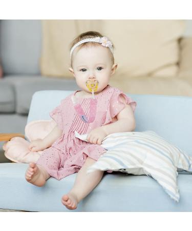 Smlpuame Pacifier Clip Girl 6 Pack - Stylish Binky Clips for Baby Girls - Universal Fit - Teether Toy & Soothie Baby Gift (Pink & Grey) - Buy Online on GoSupps.com