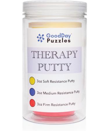 Therapy Putty Set by GoodDay Puzzles - 3 Piece Stress Relief & Occupational Therapy Tools for Seniors | Fidget & Fine Motor Skills - Buy Online on GoSupps.com