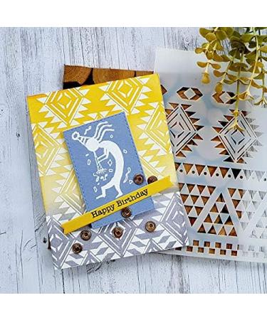 CrafTreat Tribal Stencils - Aztec Borders - 6x6 Inches - Reusable DIY Art Stencils - Buy Online on GoSupps.com