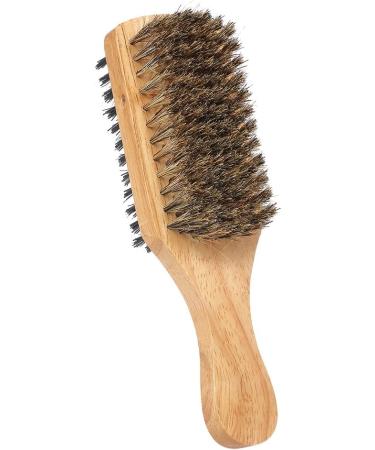 Double-Sided Men's Beard Brush with Solid Wood Handle - Facial Hair and Mustache Grooming Comb - Buy Online on GoSupps.com