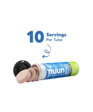Nuun Sport + Caffeine Electrolyte Tablets - Fresh Lime Flavor 10 Servings | International Shipping Available - Buy Online on GoSupps.com